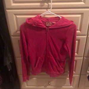 Hot pink juicy couture terry cloth hoodie.
